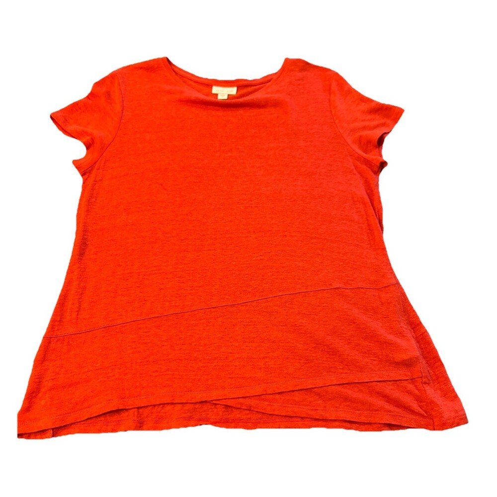 J. Jill Love Linen Slub Knit Top Summer Vacation Lightweight Airy Beach Sz Small